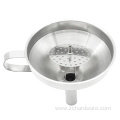 Stainless Steel Straining Funnels Set With Removable Filter